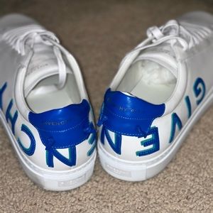 Givenchy White Sneakers with Blue Accents
